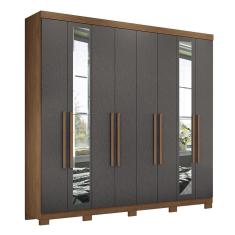 Guarda Roupa Casal Master New 8.4 8 Portas com Espelho e Pés - Santos Andirá