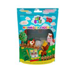 Kit Massinha Para Modelar Uti Guti Animais Fazenda 15 Peças