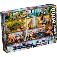 Quebra Cabeça Puzzle 5000 Peças O Incrível Reino Animal Grow