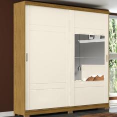 Guarda-Roupa Casal Verg 2 Portas 3 Gavetas Nature/Off White - Henn