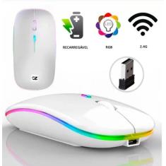 Mouse sem fio RGB Recarregavel para Tablet Notebook PC - Bul Eletronic
