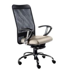 Poltrona Presidente Base Cromada Linha Tela Mesh - Design Office Móvei