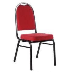 Cadeira Empilhável para Auditórios Linha Hotel Vermelho - Design Offic