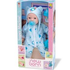 Boneca New Born - Brinacndo de Pijama - Menina  - Divertoys