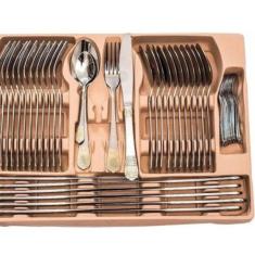 Faqueiro Alemão 84 Peças Designer 24K