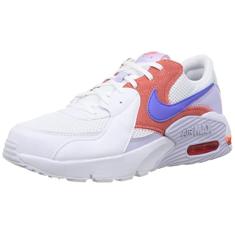 NIKE Tênis de ginástica feminino Air Max Excee, branco e preto, 34, Safira branca pura violeta mágica, brasa, 10 UK