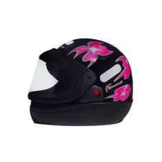 Capacete San Marino Femme Moto Integral Fechado Motoboy Flor-Unissex