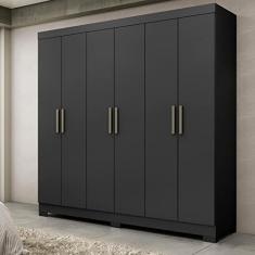 Guarda Roupa 6 Portas com pés Paris Espresso Móveis