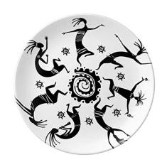 Celebre o contorno mexicano do México Prato decorativo de porcelana Salver Prato de jantar