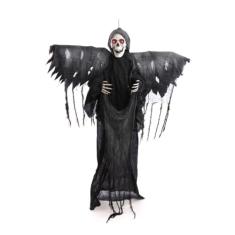 Boneco Caveira Com Asas Decoração Halloween com Som e Luz