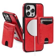 SkyEagle Capa carteira removível 2 em 1 para iPhone 16 Pro da Magsafe com porta-cartões para mulheres e homens, compartimento de crédito com bloqueio de RFID magnético de couro PU, para Apple 16 Pro