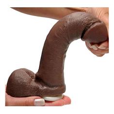 Cinta com Pênis Negro e Escroto 17cm
