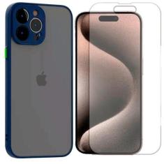 Capa Translucida Compatível Com iPhone 15 Pro Max + Pelicula Hidrogel 