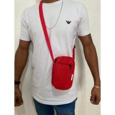 Bolsa Lateral unissex Shoulder bag bolsa Transversal Zíper - Wesley Fe
