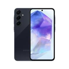Smartphone Samsung Galaxy A55 256GB - Azul Escuro, 5G, Câmera Tripla 50MP + Selfie 32MP, RAM 8GB, Tela 6.6&quot;