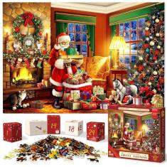 Quebra-cabeça do calendário do advento Koyiwa 2024 e Natal 1008 peças