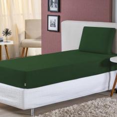 Jogo de Lençol Solteiro Malha 100% Algodão 2 Peças - Verde Bandeira - 