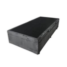 Base Box Baú Solteiro Santo Box Suede Cinza 47x78x188