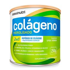 MaxiNutri Colágeno Hidrolisado 2 Em 1 Zero (250G) - Sabor Uva Verde