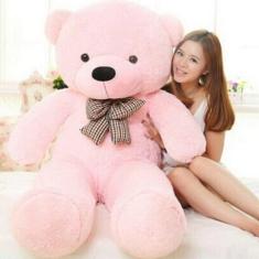 Urso rosa de pelúcia gigante 140cm bicho de pelúcia grande