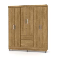 Guarda Roupa Solteiro 6 Portas 153 cm Rio Plus Branco - Pallazio