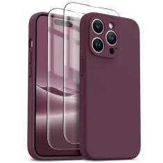 HIKII Capa para iPhone 14 Pro Max, silicone atualizado à prova de choque [pacote com 2 protetores de tela] [compatível com Magsafe] [proteção da câmera], forro de microfibra antiarranhões, 17 cm,