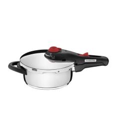 Panela de pressao solar em aco inox fundo triplo 5 dispositivos de seg