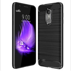 Capa para LG K11 Plus, capa de material de fibra de carbono, macia, antiderrapante, antiimpressões digitais, capa totalmente protetora para LG K11 Plus