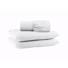 Jogo de Lençol QUEEN 3 Peças 100 ALGODÃO Percal 200 FIOS 100 ALGODÃO C