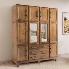 Guarda Roupa Casal com Espelho e Pés 10 Portas 3 Gavetas Paris - Lanes