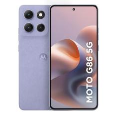 Smartphone Motorola Moto g86 5G - 512GB 12GB (8GB RAM+16GB Ram Boost) Tela 1.5K pOLED, 50MP Sony camera OIS Moto AI, videos em 4K, IP68 + IP69 - Lilas