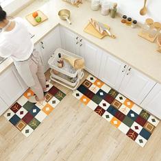 youyoucool Tapete de cozinha, 1 peça, tapetes e tapetes de cozinha, tapete acolchoado antifadiga, conjunto de tapetes de cozinha antiderrapantes à prova d'água para cozinha, escritório, pia 51 x 119