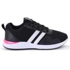 Tênis Feminino Casual Esporte Academia Básico - Phablo Shoes, Preto, 3