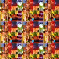 Papel De Parede Pintura Colorida Quadro Adesivo Quarto Sala