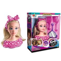 Boneca Loira Milk Brinquedos Cinty Busto Com Acessórios 20cm