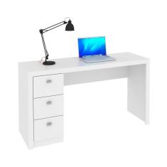 Mesa Para Computador 3 Gavetas Me4102 Branco - Tecno Mobili