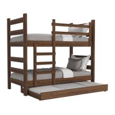 Treliche Madeira Maciça - vira 2 Camas - com Colchões Inclusos Dubai Multimóveis CR35107