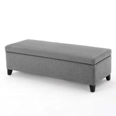 Recamier Bau Julia 1,40m Suede Cinza - Inova Decor