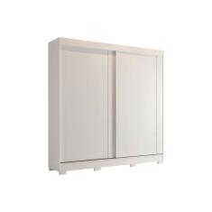 Guarda Roupa 2 Portas De Correr E 3 Gavetas C/ Pés Ilhéus Branco - Panan