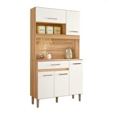 Cozinha Compacta Magazin 090 Freijo Com Off White Cristal Nicioli