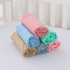 Lençol De Elástico Para Berço Tecido Macio 100% Algodão Anti Alérgico 