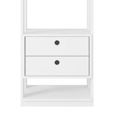 Guarda Roupa Modulado Closet Titan 2 Gavetas - pr Móveis Branco Velluto
