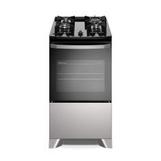 Fogão 4 bocas Electrolux Cinza Efficient Mesa Vidro, Tripla Chama e PerfectCook (FE4GG)