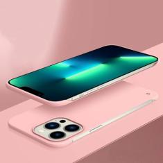 Capa de telefone rígida ultrafina sem moldura para PC à prova de choque para iPhone 14 13 12 Mini 11 Pro Max X XR XS SE 2022 7 8 Plus Capa traseira fina, rosa, para iPhone 14Plus