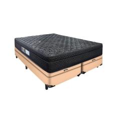Cama Baú Bege Arezzo Black Queen Molas Ensacadas Portobel