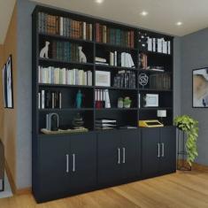 Estante de Livros 6 Portas 5 Prateleiras 232,5cmx230cm