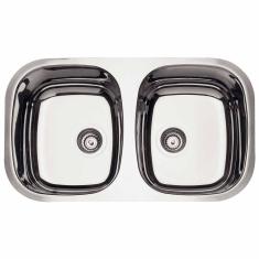 Cuba Retangular Dupla Aço Inox Alto Brilho 77X45X15Cm