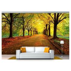 Papel De Parede Estrada Caminho Floresta 3D Nes090 3M²