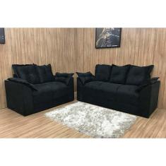 Sofá 2 e 3 Lugares Preto 601 Paris