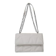 Bolsas transversais de moda feminina Alça de corrente leve Bolsas de ombro acolchoadas de designer (Green)